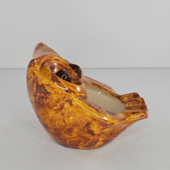 Vintage MCM Owl Ashtray Big Eyes Hand Painted Mid Century - Picture 5 of 9